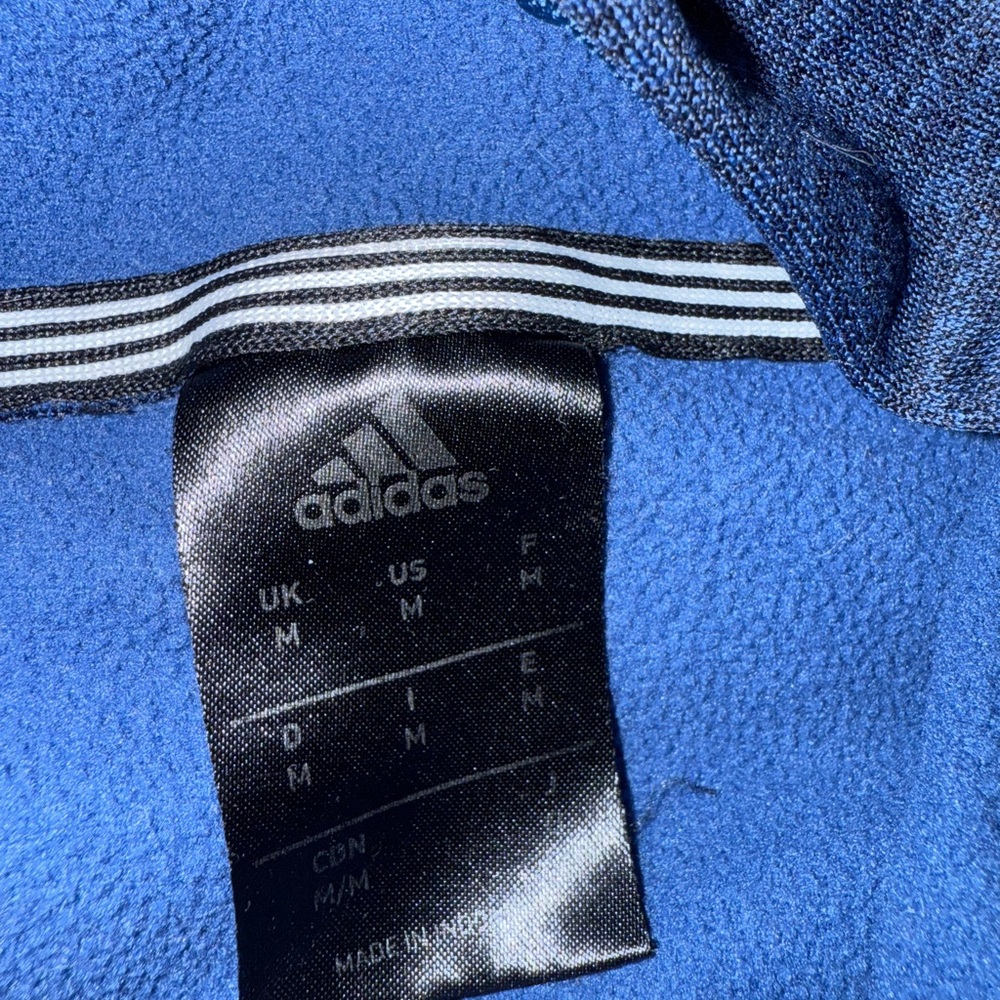 black and white men’s sporty Adidas zip-up hoodie with pockets - Picture 4 of 4